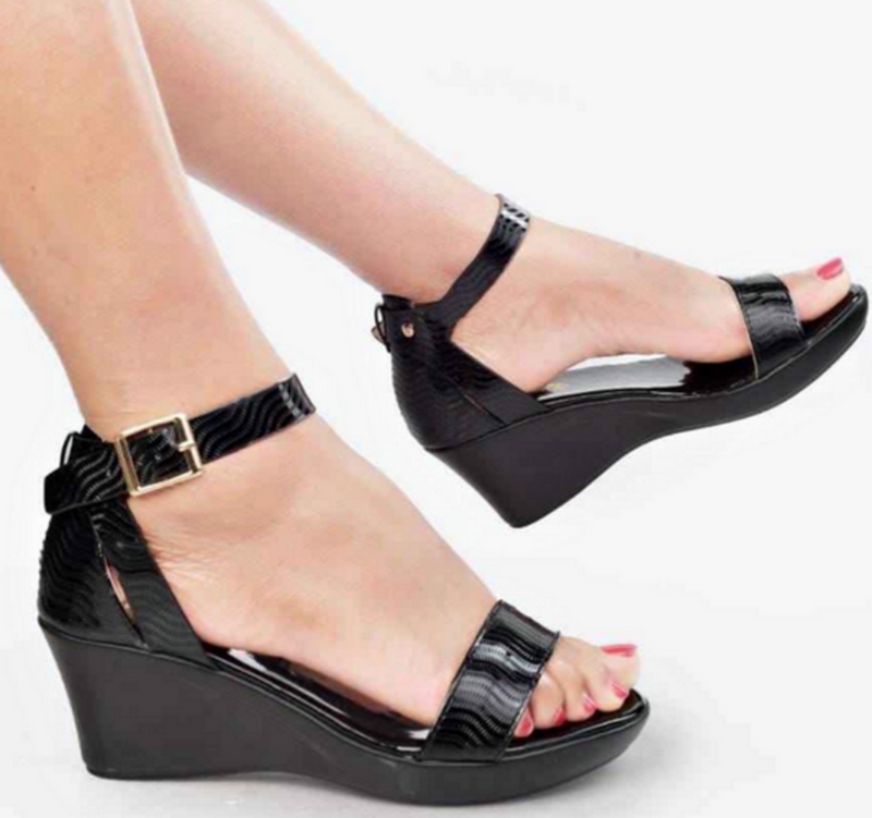 Retro Shoesblack wedge sandals